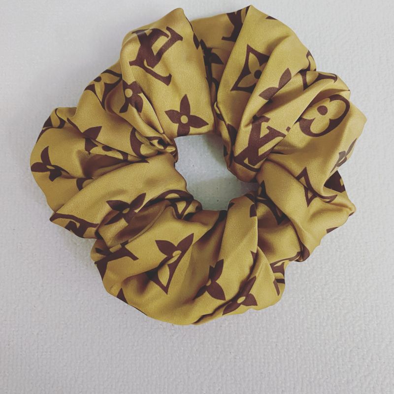 Custom LV design print hair scrunchies  ITEM NO.: HF-HD031