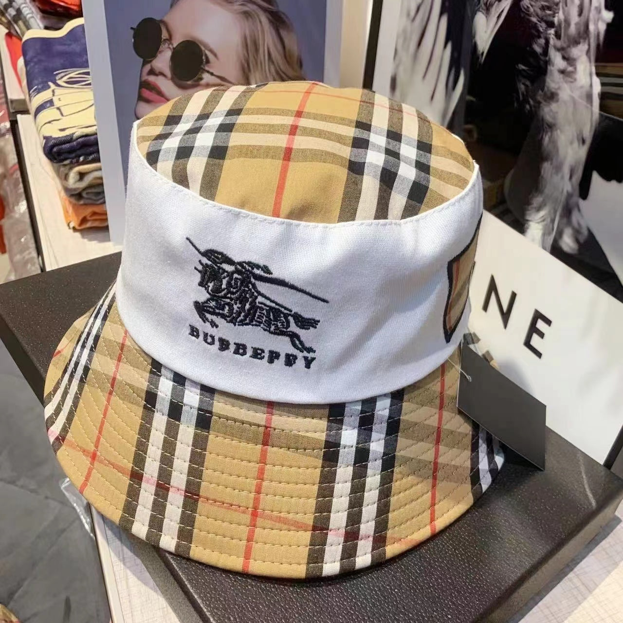 Classical Burberry Check Bucket Hat ITEM NO: CS-HT033