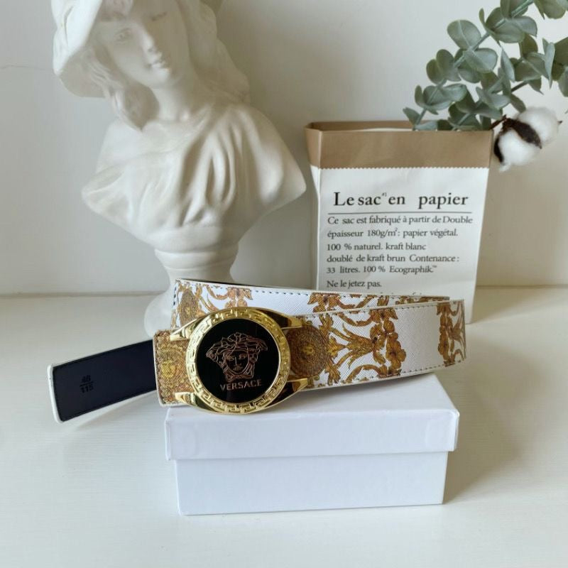 6 Different Styles Belt Heads White Versace Buckle Leather Belt   ITEM NO.: HF-BT009