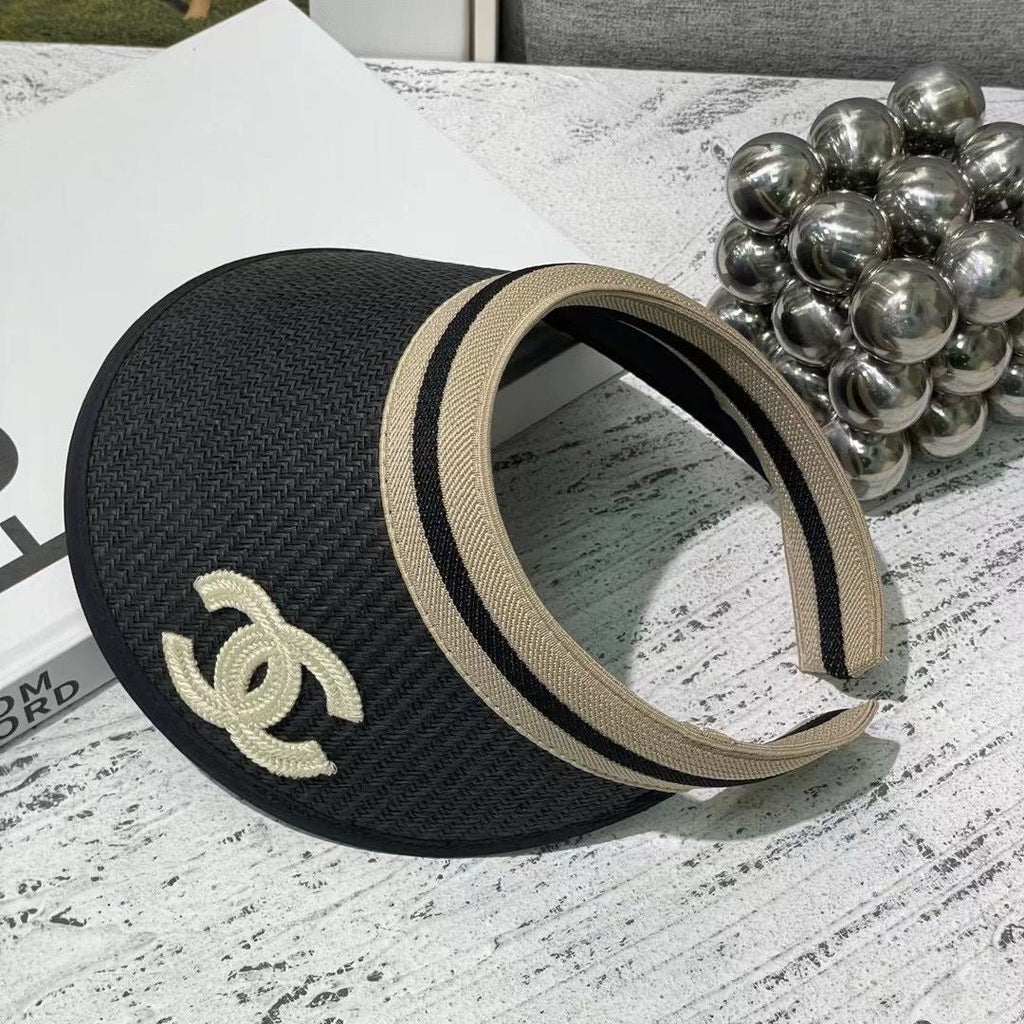 Chanel Visor Cap Hollow Straw Hat ITEM NO.: HF-HT007