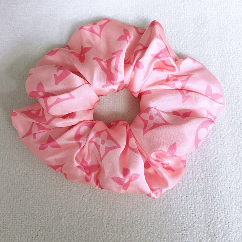 Custom LV design print hair scrunchies  ITEM NO.: HF-HD031