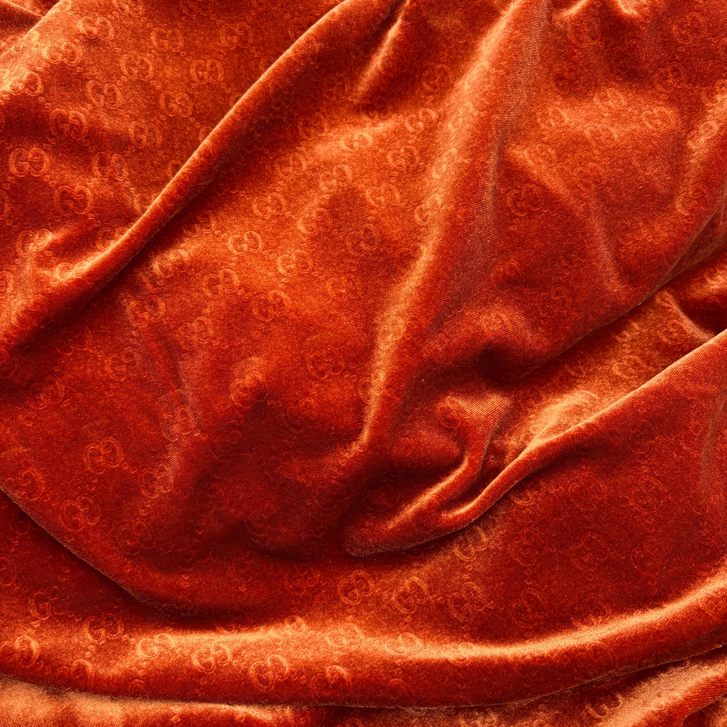 Mutiple Colors Designer Gucci Logo Embossed Luxury Shinning Velvet Fabrics NO.: GG-F045