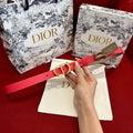 Multi-Colors Double-Sided Genuine Cow Leather Christian Dior CD Buckle Belt   ITEM NO.: HF-BT016