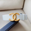 5.5CM Wide Chanel CC Buckle Genuine Leather Belt   ITEM NO.: HF-BT004