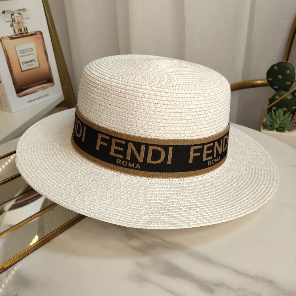 Fendi Beach Sun Bonnet Straw Hat ITEM NO.: HF-HT004