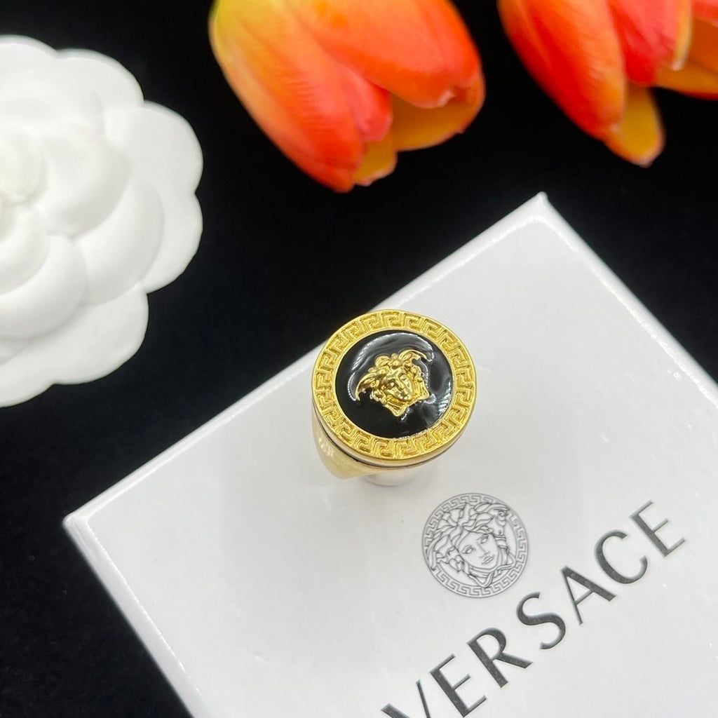 Three-Colour Classical Versace Head Logo Finger Rings   ITEM NO.: HF-JL026