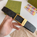 Gucci GG Monogram Leather Square Buckle Belt   ITEM NO.: HF-BT017