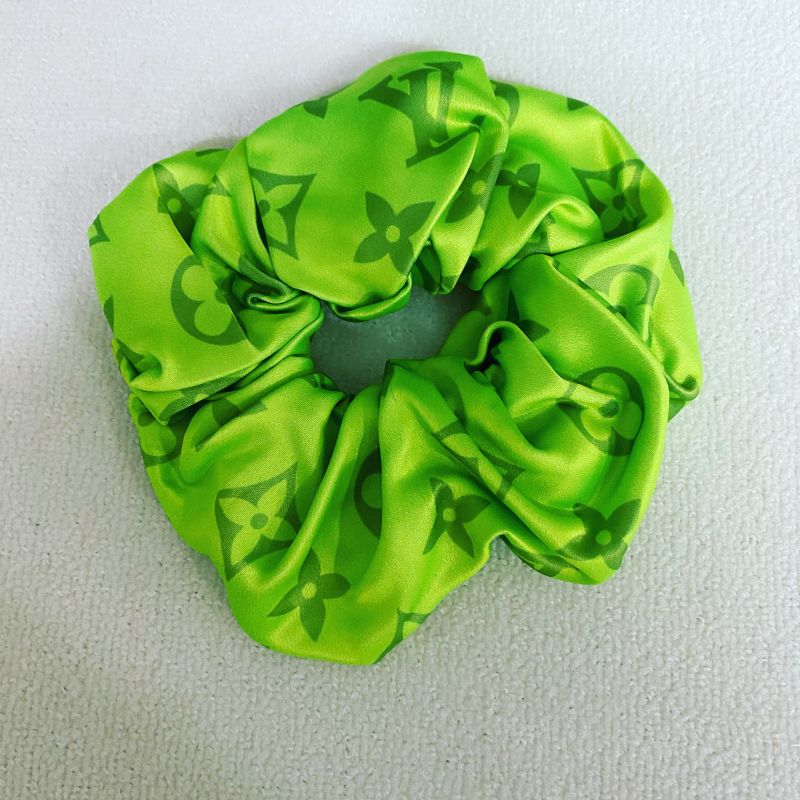 Custom LV design print hair scrunchies  ITEM NO.: HF-HD031