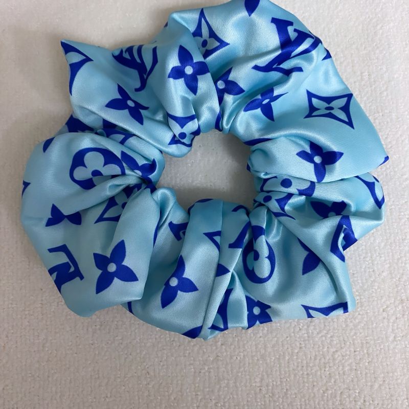 Custom LV design print hair scrunchies  ITEM NO.: HF-HD031