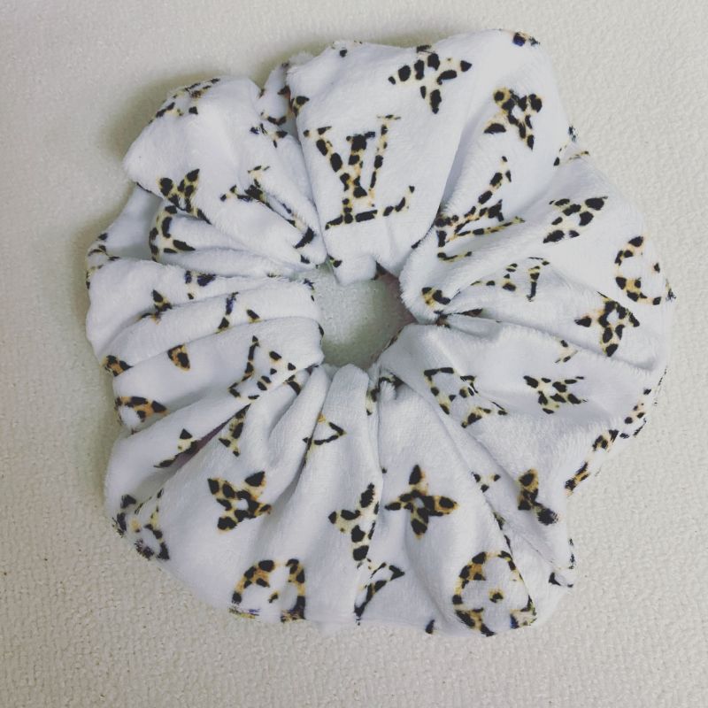 Custom LV design print hair scrunchies  ITEM NO.: HF-HD031