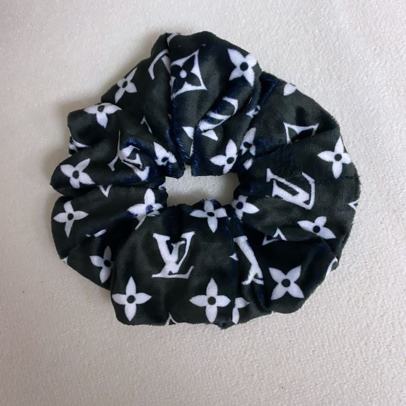 Custom LV design print hair scrunchies  ITEM NO.: HF-HD031