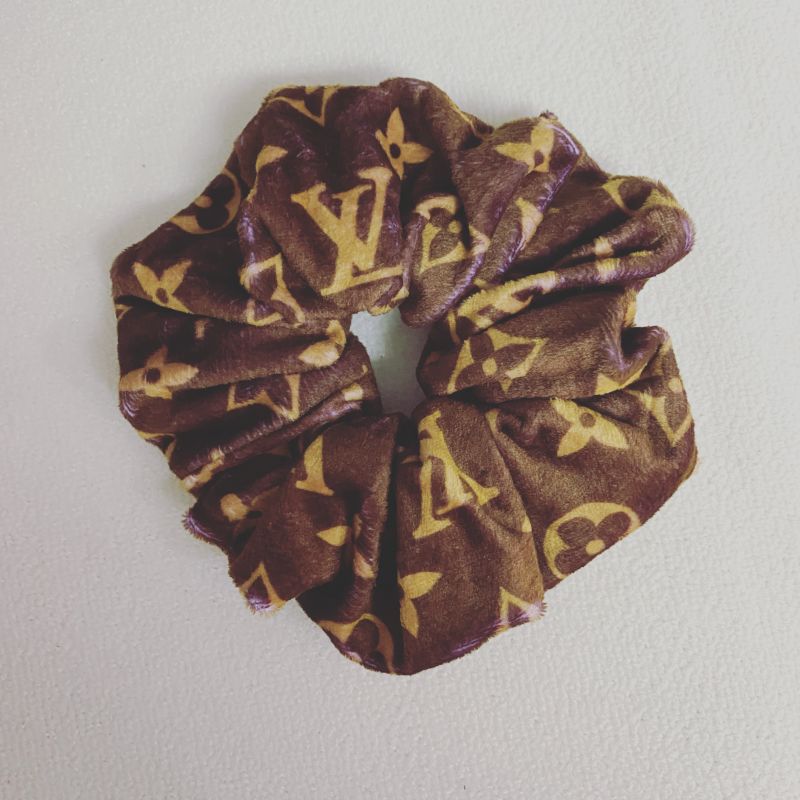 Custom LV design print hair scrunchies  ITEM NO.: HF-HD031