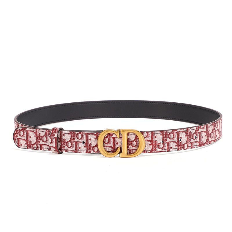 Selected Quality Simple Christian Dior Buckle Leather Belt    ITEM NO.: HF-BT033