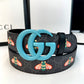 Classical Gucci Bee Print GG Buckle Leather Belt   ITEM NO.: CS-BT042