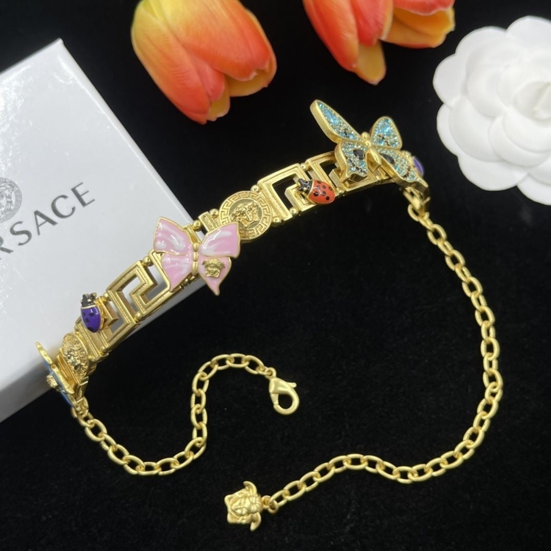 Colorful Embellish Versace Bracelet   ITEM NOL: CS-JL014