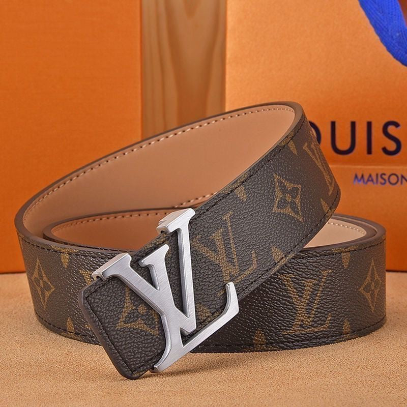 Selected Quality Classical Brown LV Buckle Leather Belt    ITEM NO.: HF-BT061
