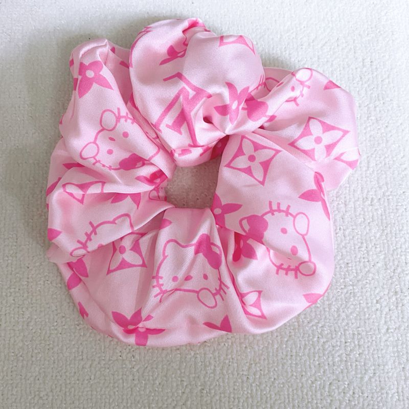 Custom LV design print hair scrunchies  ITEM NO.: HF-HD031