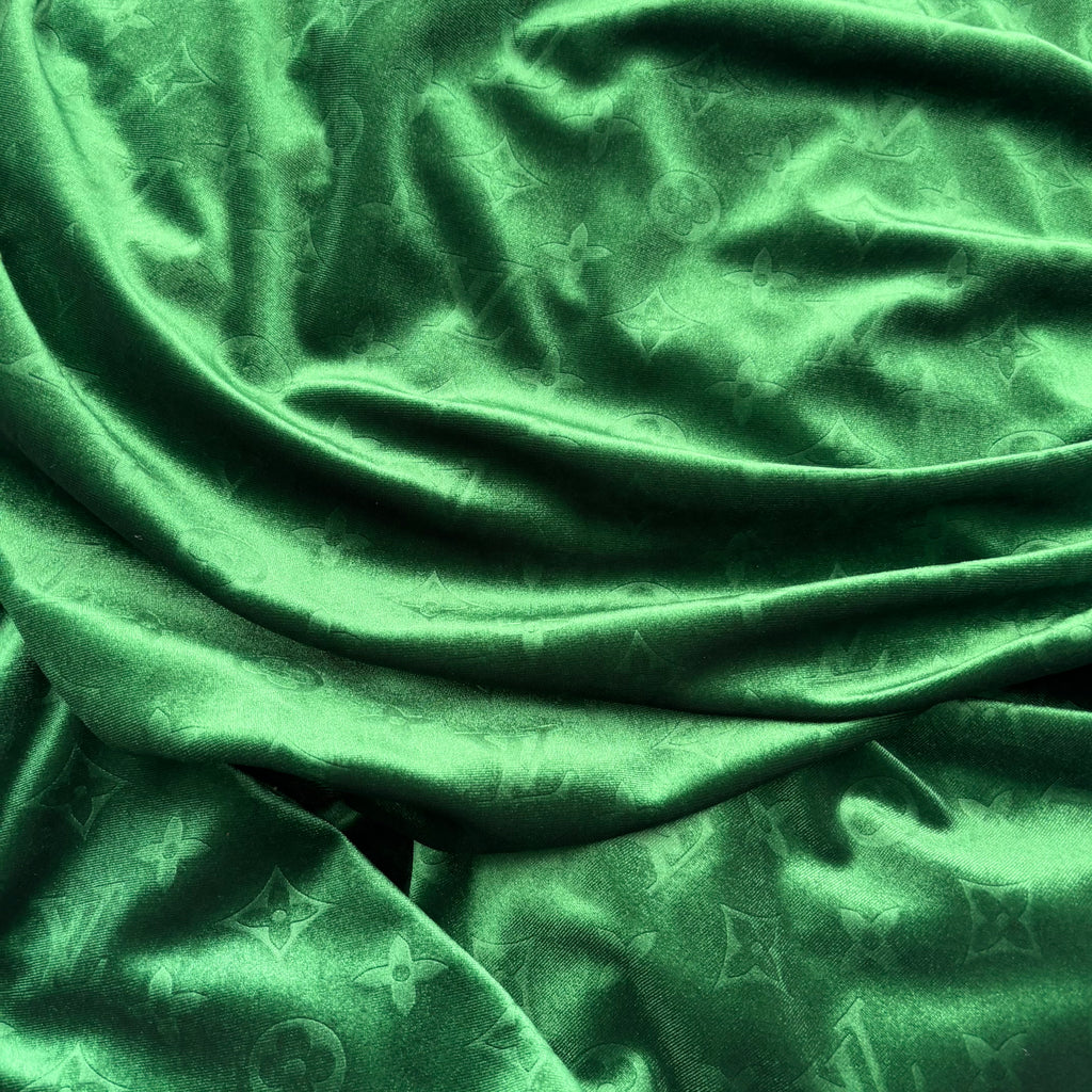 Mutiple Colors Designer LV Logo Embossed Luxury Shinning Velvet Fabrics NO.: LV-F142