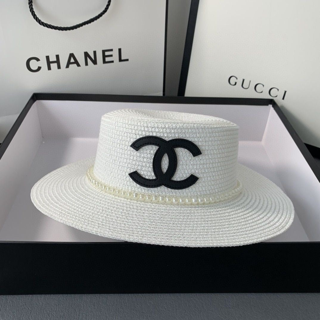 Chanel Beach Sun Bonnet Straw Hat ITEM NO.: HF-HT003