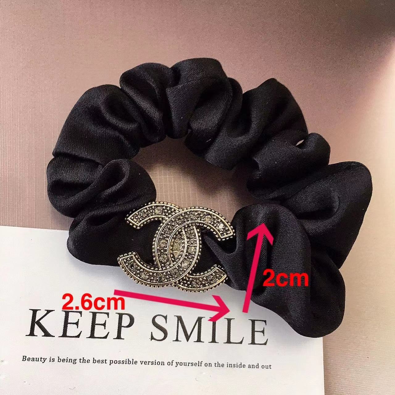 Multi Style Chanel CC Silky Hair Scrunchies ITEM NO.: HF-HD033