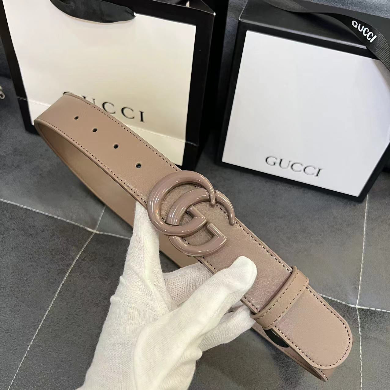 High Quality Simple Delicate Gucci GG Buckle Leather Belt    ITEM NO.: HF-BT051