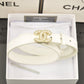 Simple Delicate Chanel CC Pearl Buckle Leather Belt   ITEM NO.: HF-BT038