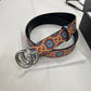 Fancy Design Gucci GG Print Buckle Leather Belt   ITEM NO.: HF-BT023