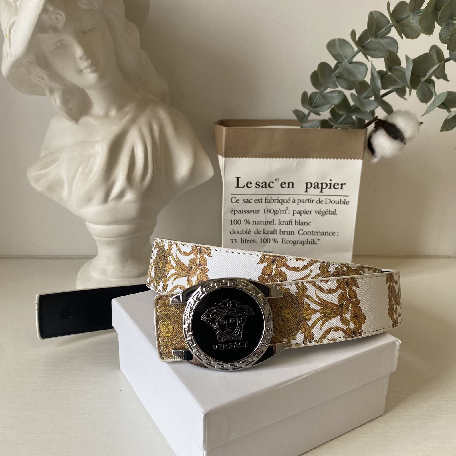 6 Different Styles Belt Heads White Versace Buckle Leather Belt   ITEM NO.: HF-BT009