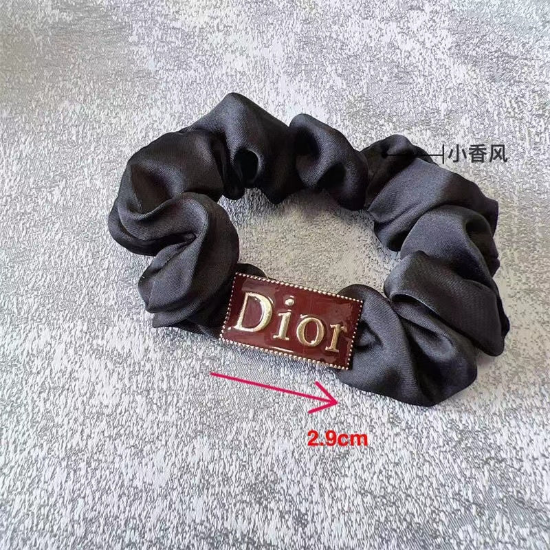 Multicolor Dior Silky Hair Scrunchies ITEM NO.: HF-HD032