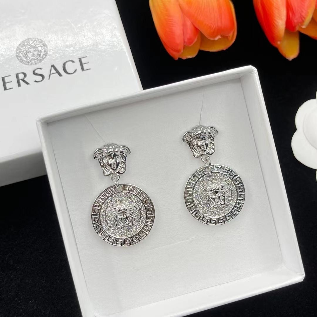 Fashionable Two-Colour Versace Earrings    ITEM NO.: HF-JL025