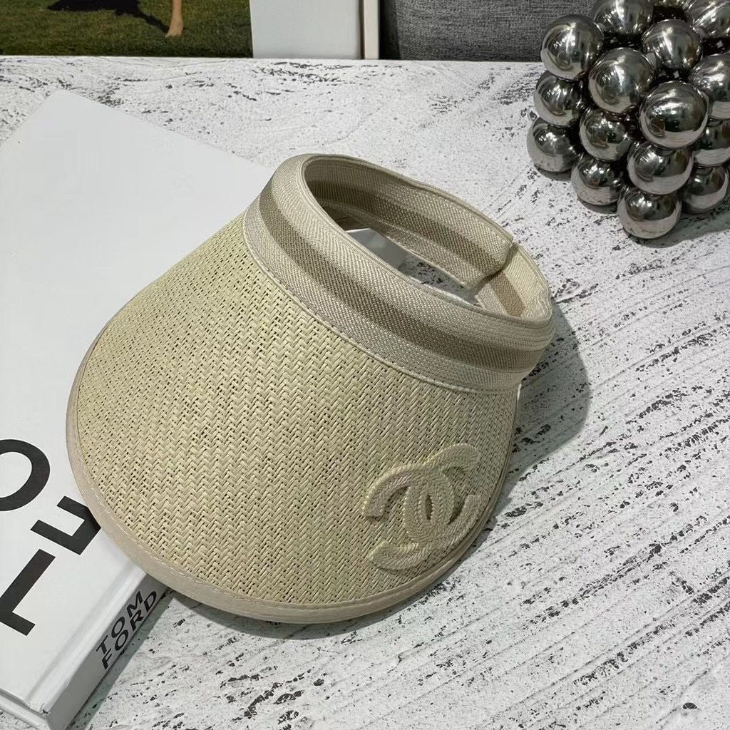 Chanel Visor Cap Hollow Straw Hat ITEM NO.: HF-HT007