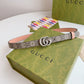 Double-Sided Use Two Tone Color Gucci GG Buckle Genuine Leather Belt   ITEM NO.: CS-BT015