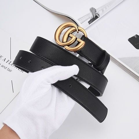 Classical Simple Delicate Gucci GG Buckle Leather Belt   ITEM NO.: HF-BT039