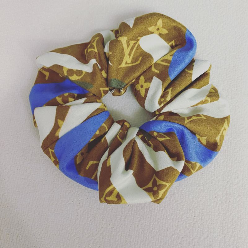 Custom LV design print hair scrunchies  ITEM NO.: HF-HD031