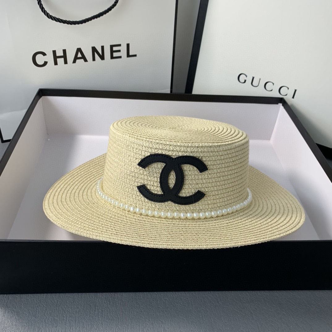 Chanel Beach Sun Bonnet Straw Hat ITEM NO.: CS-HT003