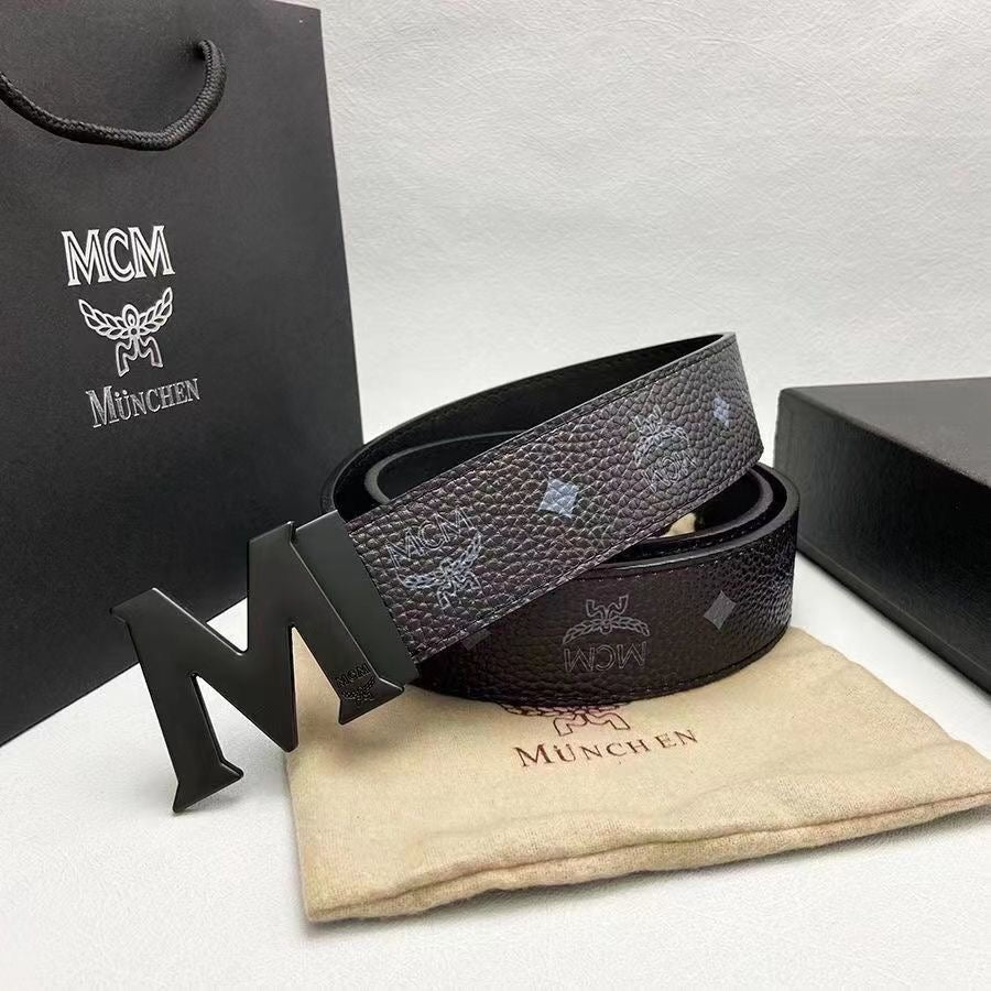 Selected Quality Simple MCM Buckle Leather Belt    ITEM NO.: HF-BT032