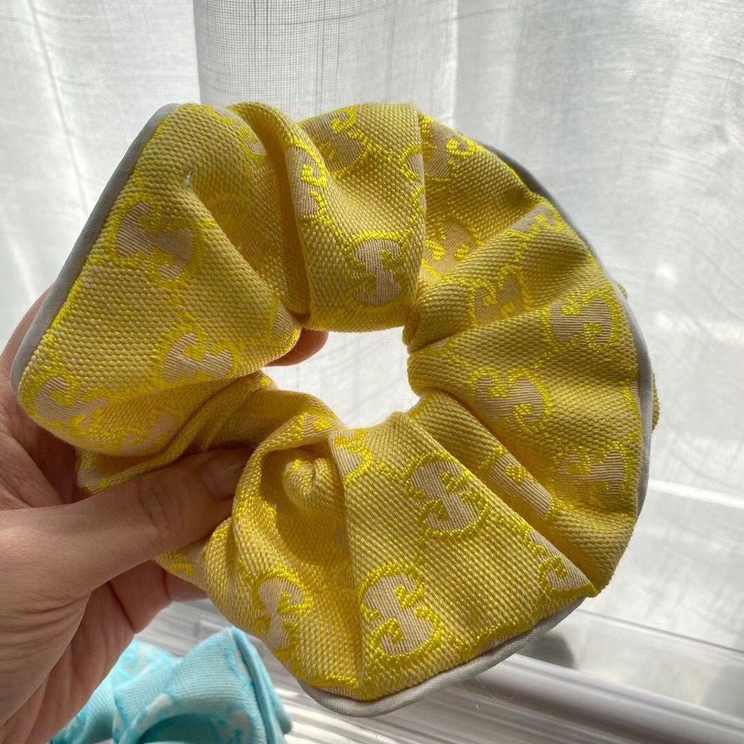 Gorgeous Fresh Colors Gucci GG Jacquard Hair Scrunchies  ITEM NO.: HF-HD037