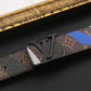 Custom Print Brown LV Buckle Leather Belt   ITEM NO.: CS-BT063