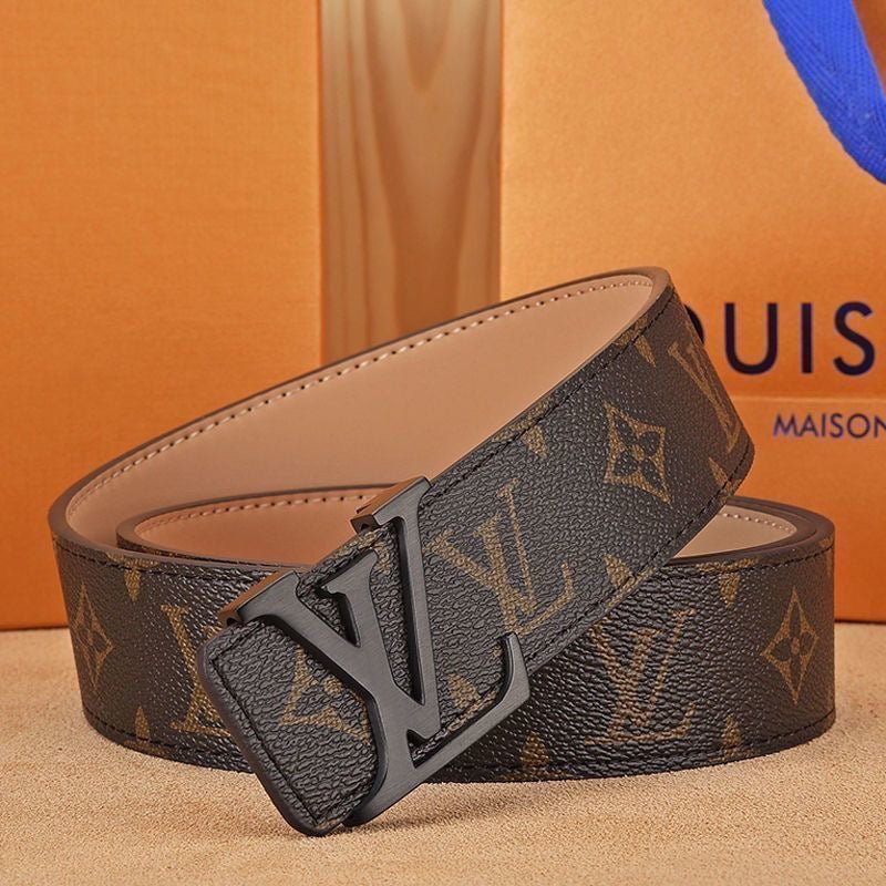 Selected Quality Classical Brown LV Buckle Leather Belt    ITEM NO.: HF-BT061