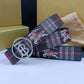 Classical Burberry Check BB Buckle Leather Belt    ITEM NO.: CS-BT025