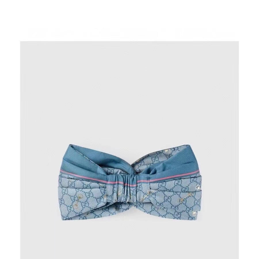 Gorgeous Blue Gucci GG Print Hair Headband ITEM NO.: HF-HD023