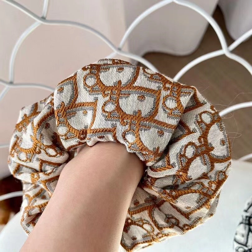 Gorgeous Dior Jacquard Hair Scrunchies ITEM NO. : HF-HD026