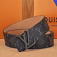 Selected Quality Classical Black LV Buckle Leather Belt    ITEM NO.: CS-BT060