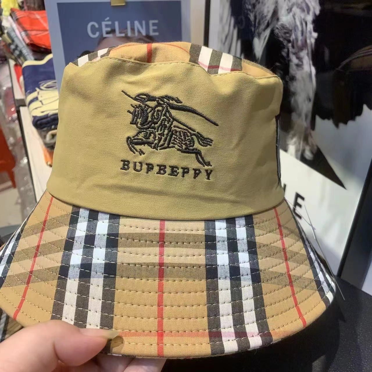 Classical Burberry Check Bucket Hat ITEM NO: CS-HT033