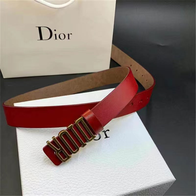 9 Colors Simple Delicate Dior Buckle Leather Belt   ITEM NO.: HF-BT040