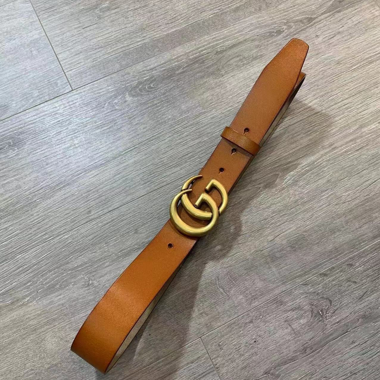 Vintage Style Gucci GG Buckle Leather Belt   ITEM NO.: HF-BT062