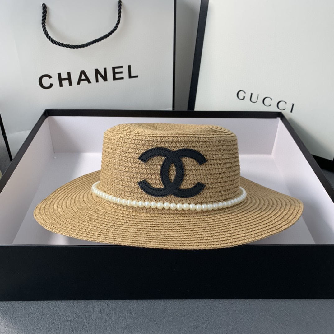 Chanel Beach Sun Bonnet Straw Hat ITEM NO.: HF-HT003