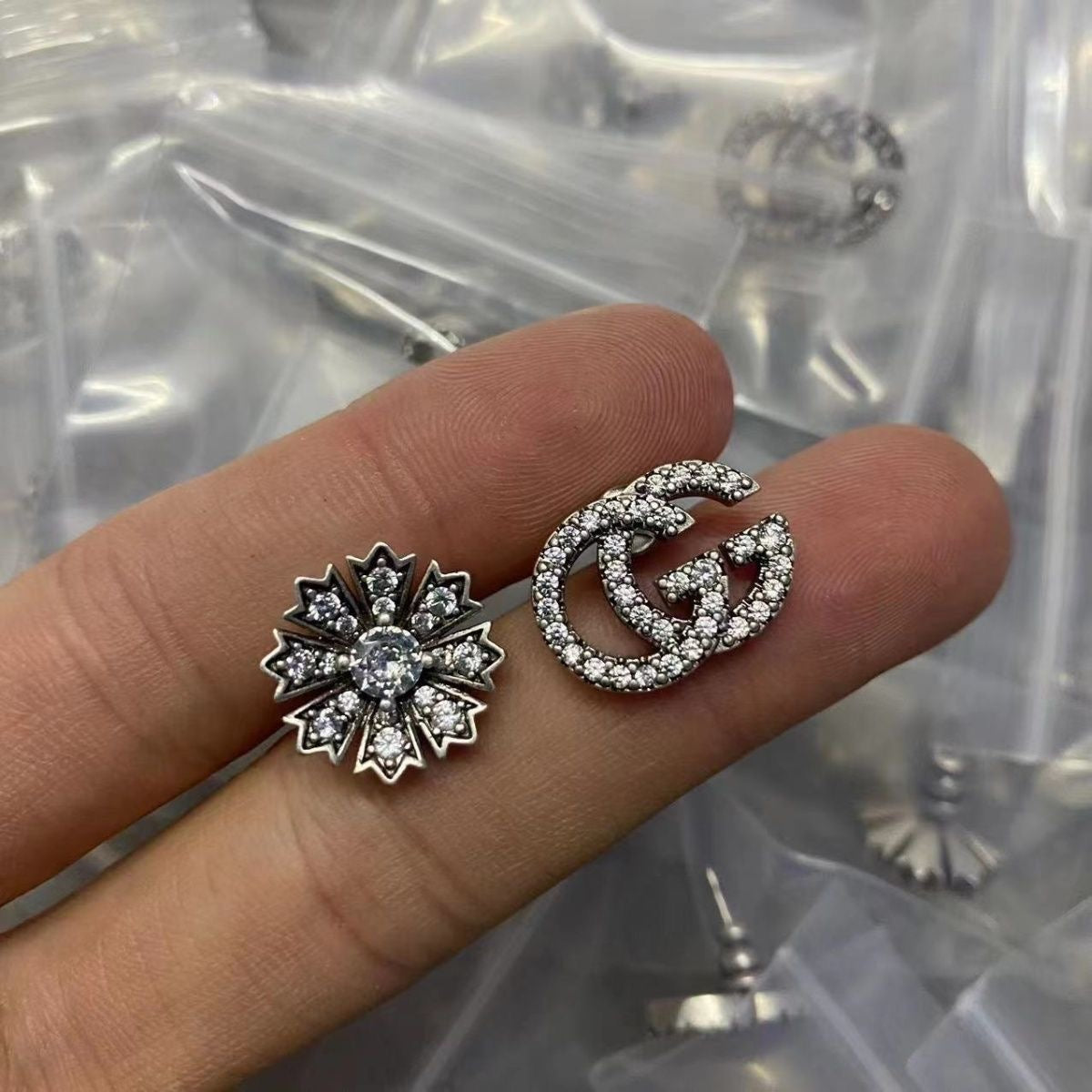 Four Styles Vintage Gucci GG Earrings   ITEM NO.: HF-JL054