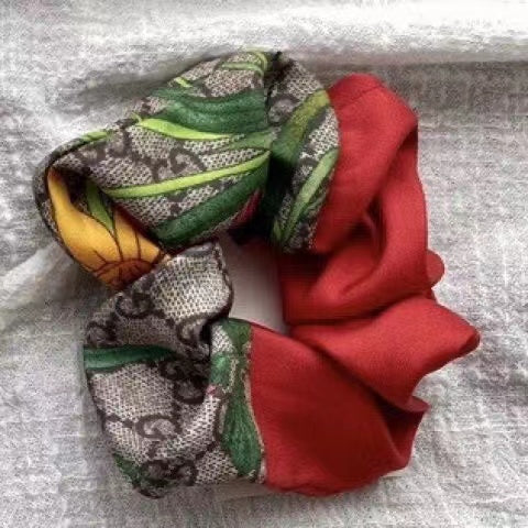 Gucci Floral Print Headband & Scrunchy Pair ITEM NO.: HF-HD012