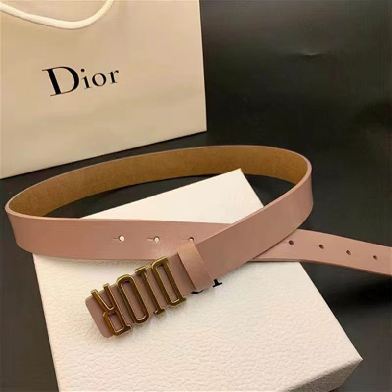 9 Colors Simple Delicate Dior Buckle Leather Belt   ITEM NO.: HF-BT040
